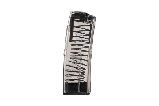 The ETS magazine for 9mm MP5 sub machine guns is made out of translucent polymer